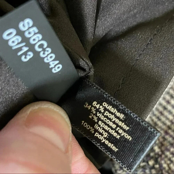 The Limited 4 tan + brown tweed ruffle hem‎ skirt - Picture 6 of 6